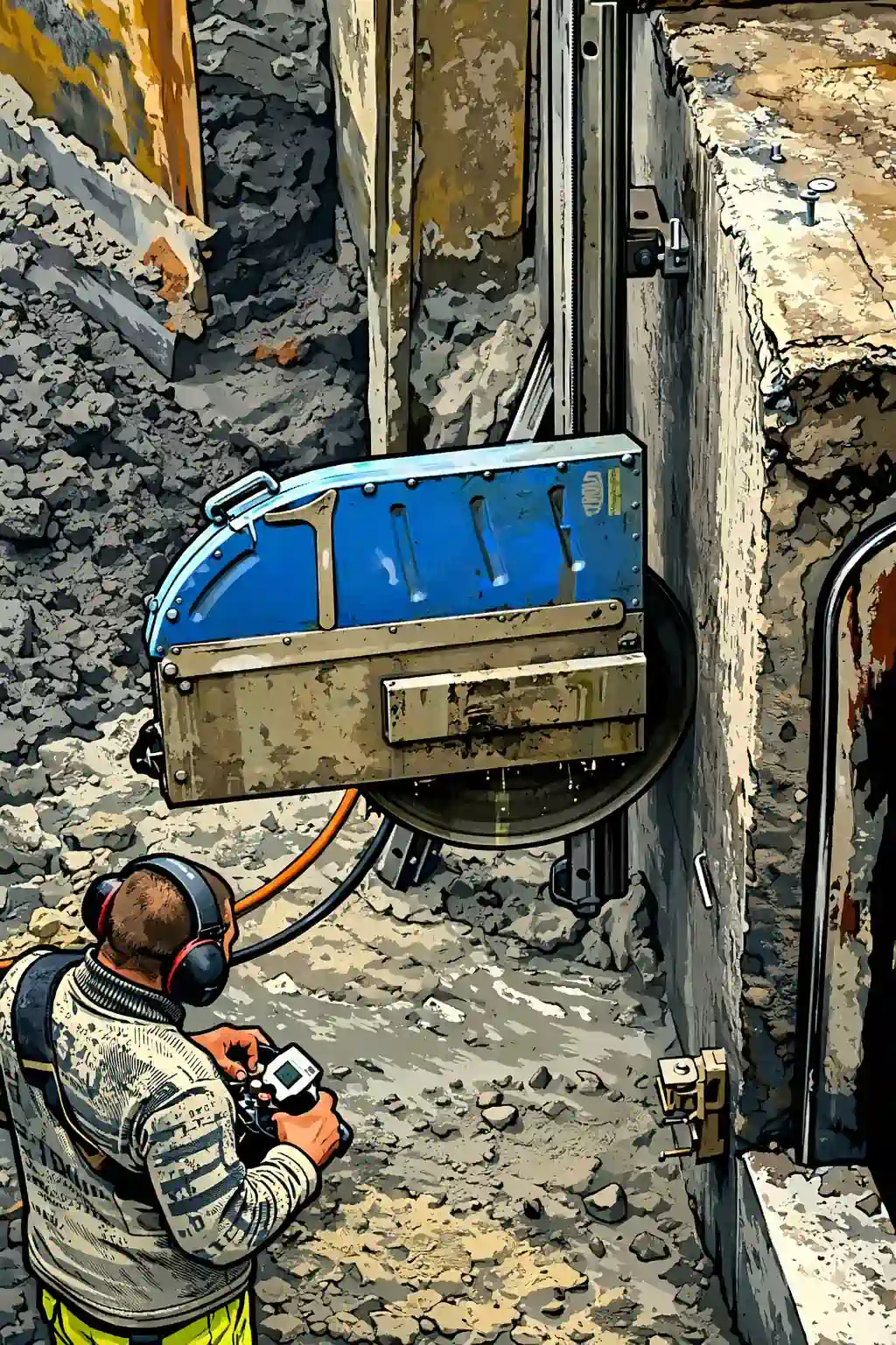 Betonsägen – Wandsäge bei Türdurchbruch